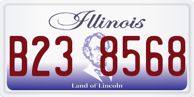 IL license plate B238568