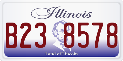 IL license plate B238578