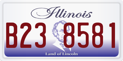 IL license plate B238581