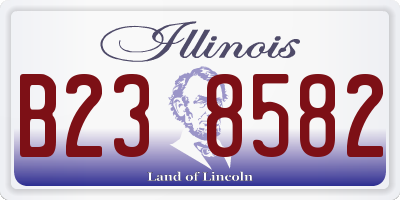 IL license plate B238582