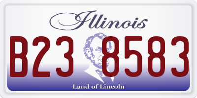 IL license plate B238583
