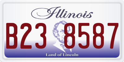 IL license plate B238587