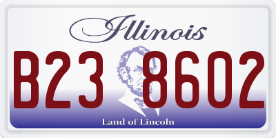 IL license plate B238602