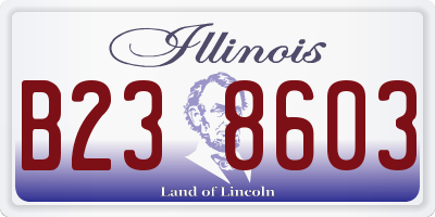 IL license plate B238603