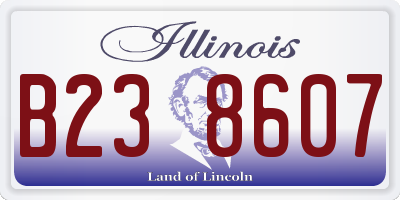 IL license plate B238607