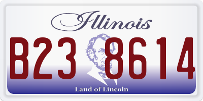 IL license plate B238614