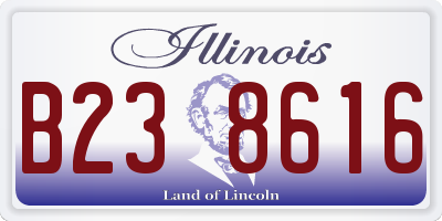 IL license plate B238616