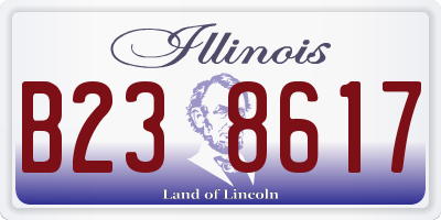 IL license plate B238617