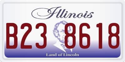 IL license plate B238618