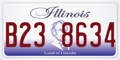 IL license plate B238634