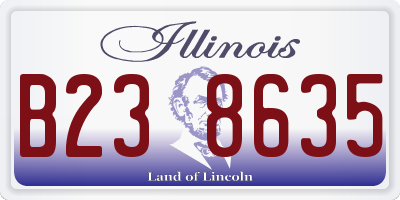 IL license plate B238635