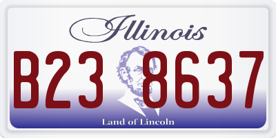 IL license plate B238637