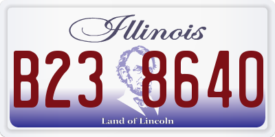 IL license plate B238640
