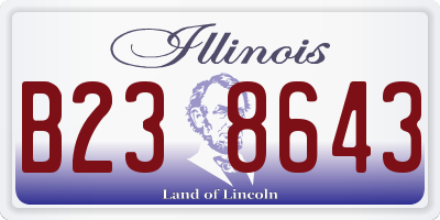 IL license plate B238643