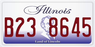 IL license plate B238645