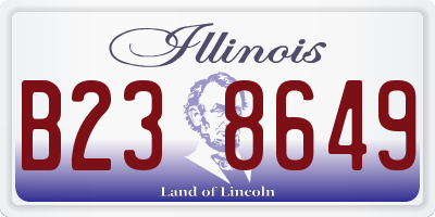 IL license plate B238649
