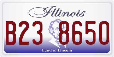 IL license plate B238650