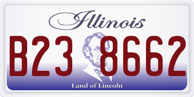 IL license plate B238662