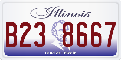 IL license plate B238667