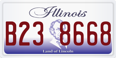 IL license plate B238668