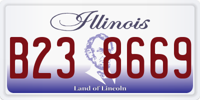 IL license plate B238669