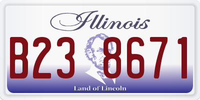 IL license plate B238671