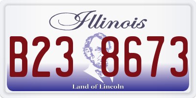 IL license plate B238673