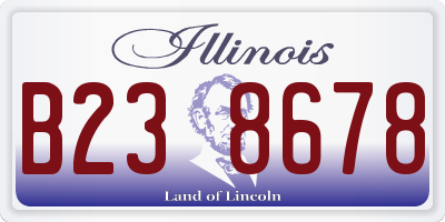 IL license plate B238678