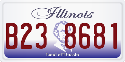 IL license plate B238681