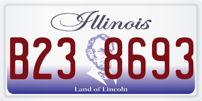 IL license plate B238693
