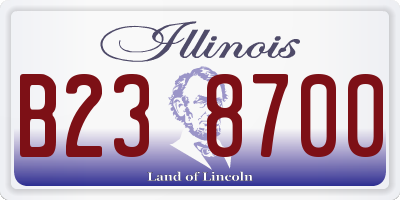 IL license plate B238700