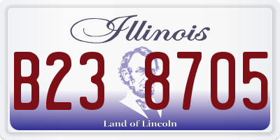 IL license plate B238705