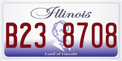 IL license plate B238708