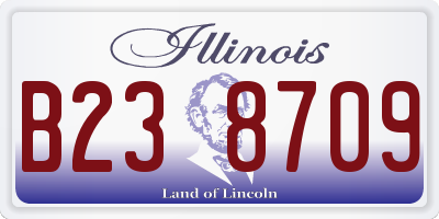 IL license plate B238709