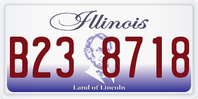 IL license plate B238718