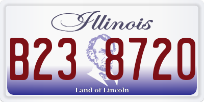 IL license plate B238720