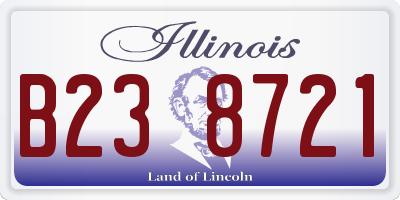 IL license plate B238721