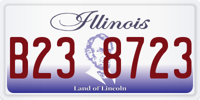 IL license plate B238723