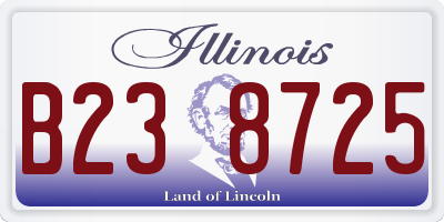 IL license plate B238725