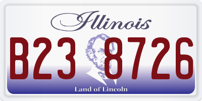 IL license plate B238726