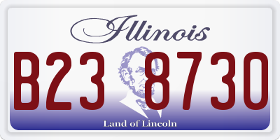 IL license plate B238730