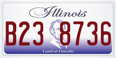 IL license plate B238736