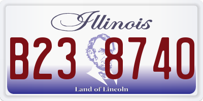 IL license plate B238740