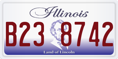 IL license plate B238742