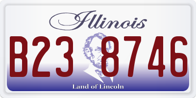 IL license plate B238746