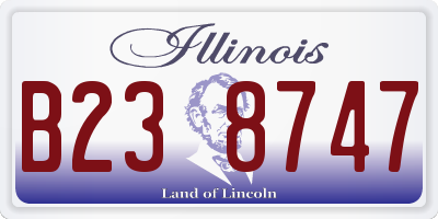 IL license plate B238747