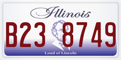 IL license plate B238749