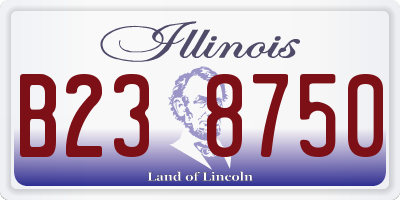 IL license plate B238750