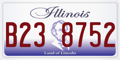 IL license plate B238752