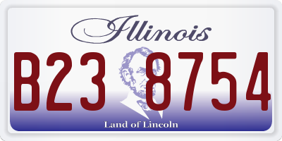 IL license plate B238754